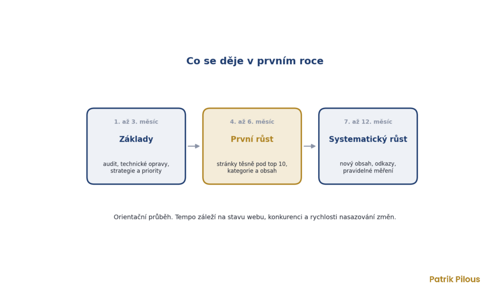 Co se děje v prvním roce SEO správy